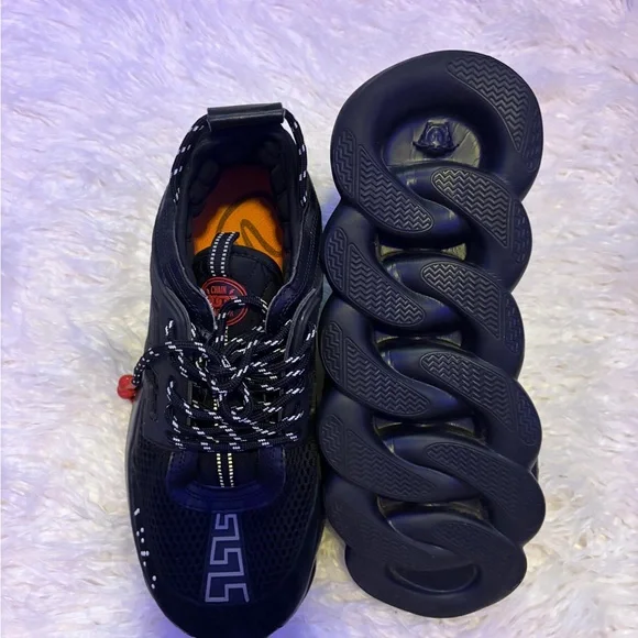 Versace Black Athletic Shoes